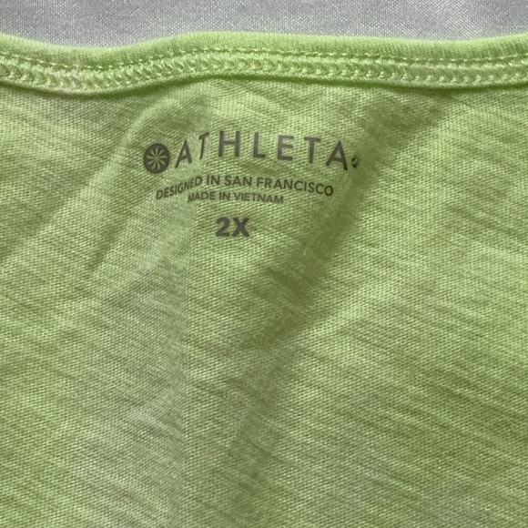 New ATHLETA Organic Cotton Daily Tie Dye Tank Lime Yellow Plus 2X 980758 Soft - Picture 6 of 11